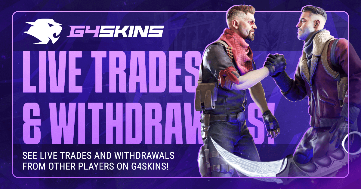 Live Withdrawals | G4Skins - Open CS:GO & CS2 cases and earn skins!